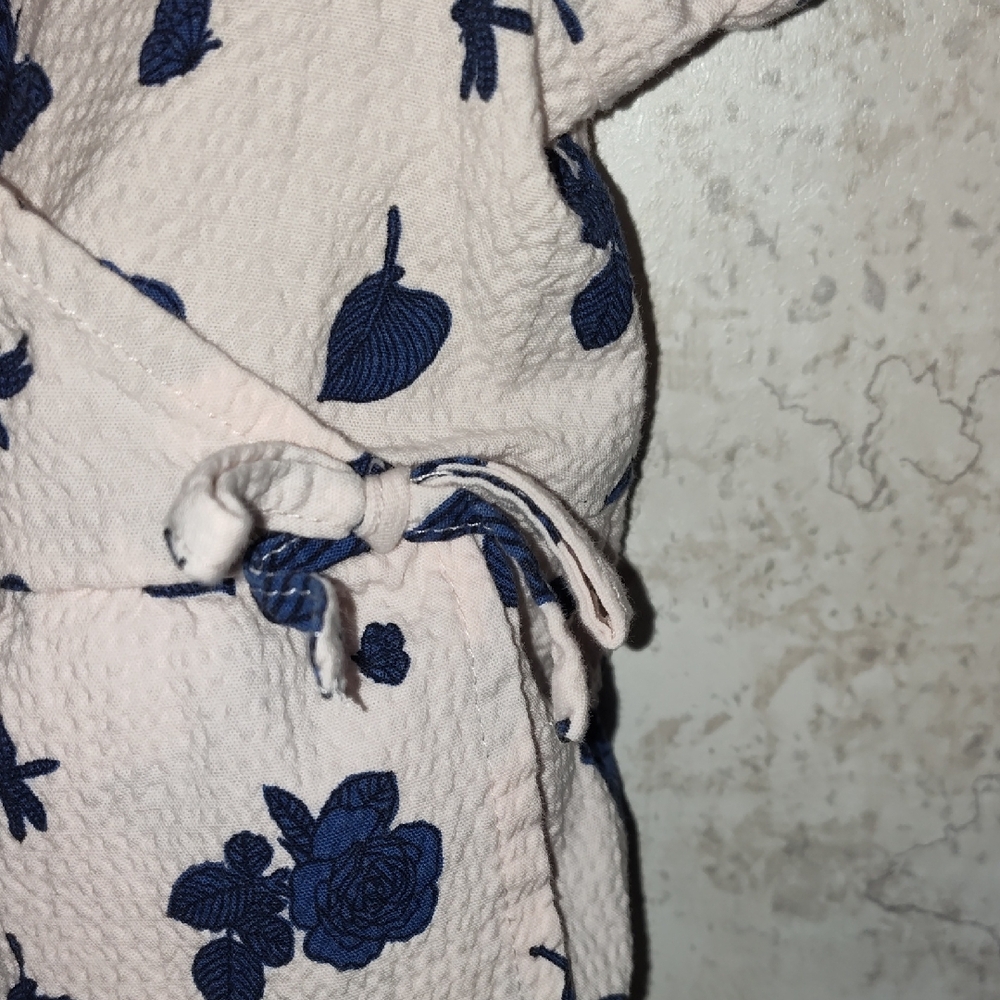 Free People Kids Blouse - White with Blue Butterflies - Picture 8 of 11